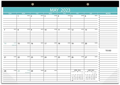 Calendário da mesa 2023-2024, maio de 2023 a junho de 2024,17 x 12, calendários de mesa/parede com lista de tarefas e capa de PVC, protetores