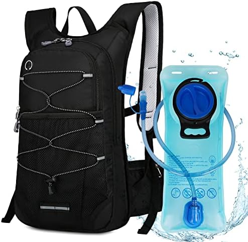 Mochila Hydration Pack, mochila de água isolada com bexiga de 2L, adequada para caminhadas, ciclismo, corrida, acampamento,