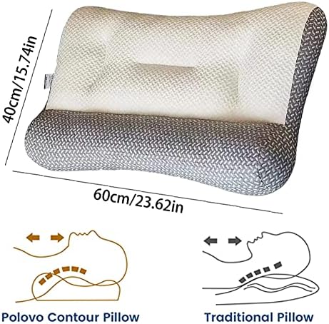 Travesseiro super ergonômico para travesseiros de tração do pescoço do pescoço e ombro do pescoço do pescoço de contornos ortopédicos ajustáveis ​​para todos o sono
