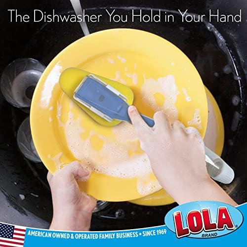 LOLA Products Soop Dispensing Dish Wand and Reabilt Pack Pack | Inclui 1 varinha e 7 cabeças de reposição | Antiaderente, lavável,