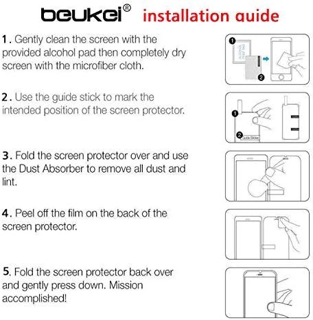 Beukei Compatível para o protetor de tela Samsung Galaxy A03S vidro temperado, sensível ao toque, amigável para casos,