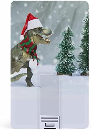 Santa Dinosaur Tyrannosaurus rex USB Memory Stick Business Flash-Drives Cartão de crédito Cartão de cartão de crédito Banco forma