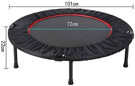 Trampolins internos mini trampolim dobrável de 40 polegadas, trampolim de aptidão interna, rebotes de exercícios estáveis ​​e silenciosos