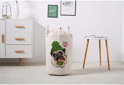 Cesto de lavanderia cesto de roupas sujas bolsas à prova d'água de cachorro de cachorro decoração de cachorro retro organizador