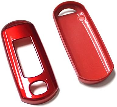 ijdmtoy exato ajuste brilho vermelho metal smart smart key shell fob compatível com mazda 2 3 5 6 cx-3 cx-5 cx-7 cx-9 mx-5