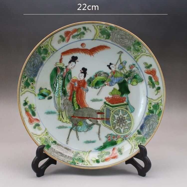 SDGH Histórias coloridas de personagens pastel Placa Coleção de porcelana antiga de cerâmica antiga