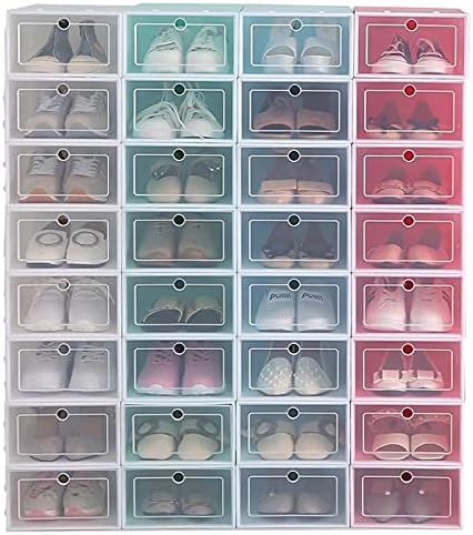 ZSFBIAO Sapatos plásticos dobráveis ​​Caixa de plástico transparente Cristal Shoebox Homar