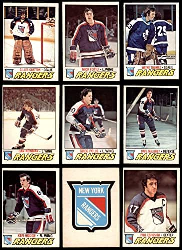 1977-78 O-PEE-Chee New York Rangers perto da equipe definida em Nova York Rangers-Hockey Ex Rangers-Hockey