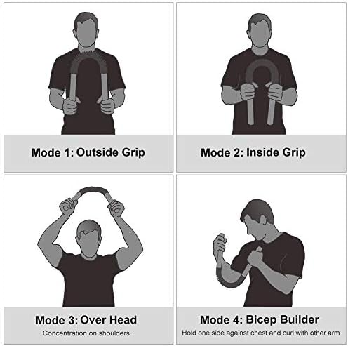 DOBEN POWER TWISTER Spring Antebraço Blaster Bar, exercício de peito para bíceps, braço, construtor de ombros - Equipamento de treinamento de força de treino em casa