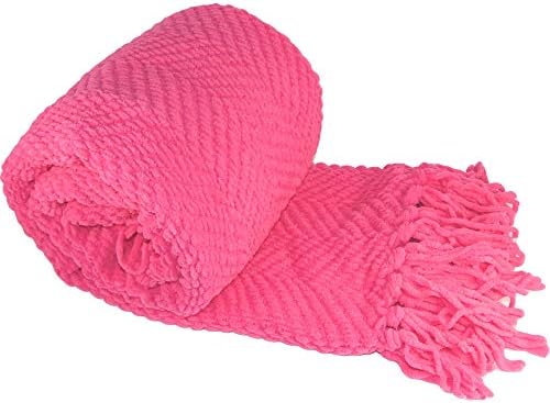 Home Coisas suaves Pink Throw Blankt mico Tweed Throw 50 '' x 60 '', Camellia Rose, Super Soft Cozy Warm confortável respirável para