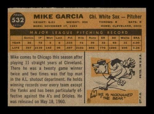 #532 Mike Garcia - 1960 Topps Baseball Cards classificados NM - Baseball Slabbed Autographed Vintage Cards