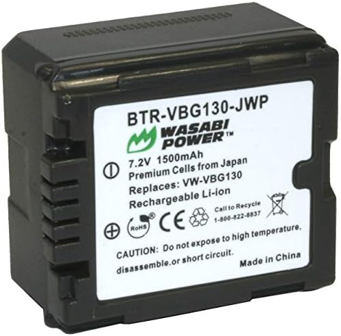 Bateria de energia Wasabi para Panasonic VW-VBG130