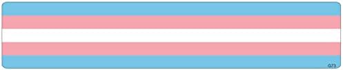 Gear Tatz - Transgênero de bandeira skinny - LGBTQ Orgulho - adesivos de pára -choques - 2 x 10 polegadas - fabricados profissionalmente