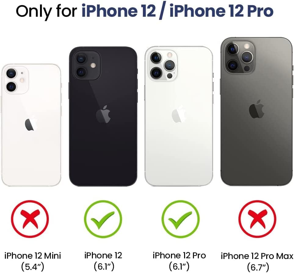 HITAOYOU iPhone 12/12 Pro Case, iPhone 12/12 Pro Case com capa da câmera e protetora de serviço pesado à prova de choque