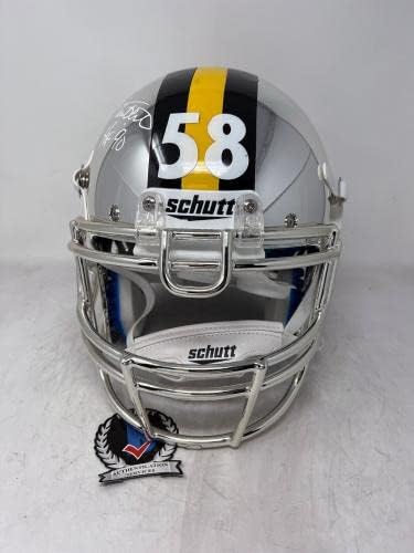 Jack Lambert Pittsburgh Steelers Chrome personalizada assinada capacete de tamanho completo PSA COA - Capacetes NFL autografados