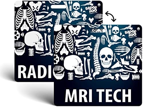 RM Tech/Radiology Badge Buddy Horizontal Heavy Duty Tags Cartão de backer Cartão de identificação de crachá de dupla