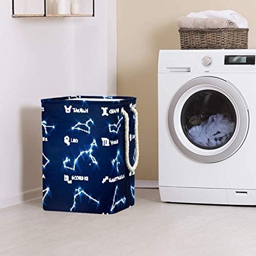 Design do Zodíaco Indomer 300D Oxford PVC Roupas à prova d'água cesto de lavanderia grande para cobertores Toys de roupas no quarto