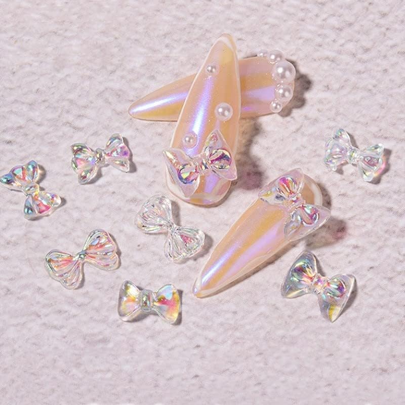 50pcs/lote aurora brilho brilho glitter shinestone unha cado -butterflies jóias prensando em unhas manicure kawaii uil arte decorações -