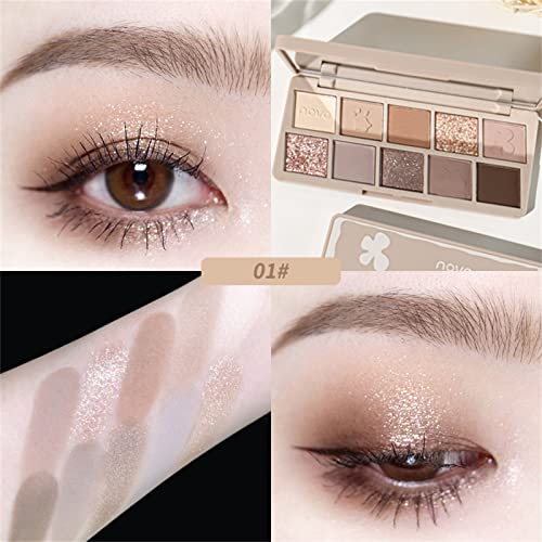 HMDABD Japanese Eyeliner Pencil Earth and Powder Powder Pearlescent Color Shadow Eyebrow Thanksgiving Lasting Eye 10Pigment Christmas Color Eye Makeup（a1-A,One Size