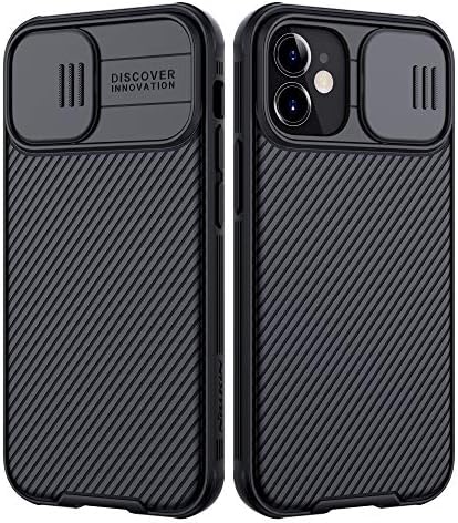 Nillkin Compatível para iPhone 12 mini case, Camshield Pro Series Case com tampa de câmera deslizante, estojo de proteção elegante e elegante para iPhone 12 mini 5.4 - preto