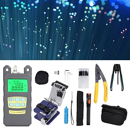 kit de ferramentas de fibra óptica PLPLAAOO, 15 PCS Definir kit de ferramentas de terminação de fibra óptica, ferramentas