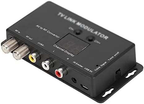 ZLXDP UHF TV Link Modulator AV para RF Converter Extender IR com 21 canais PAL/NTSC Plástico opcional preto