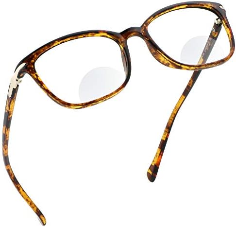 Lifeart Bifocal Reading Glasses com lentes redondas, óculos de bloqueio de luz azul, óculos de jogo, óculos de TV para