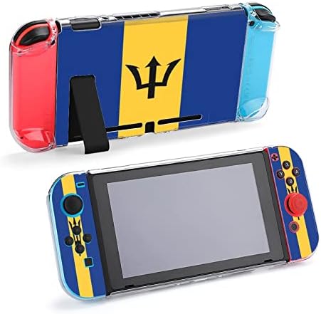 Bandeira de Barbados Compatível com Switch Chete Protective Case, capa impressa com Nintendo Switch e Joy-Con