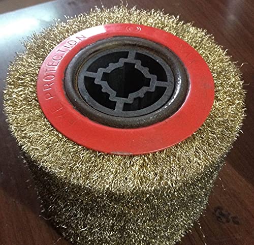 Xucus 1pcs Deburando a roda de escova de aço inoxidável roda de arame para a máquina de listras elétricas de correspondência