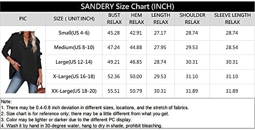 Sandery Women's Fall Oversized Hoodies 2022 Casual Button V Polhtover Sorto Tops com bolsos