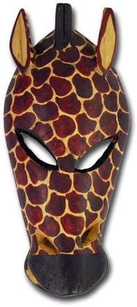 Máscara de madeira de girafa de madeira