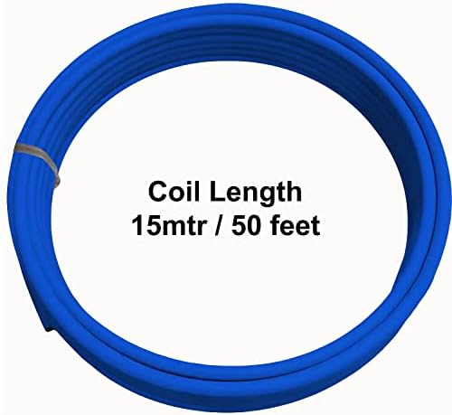 Visiaro Blue PVC revestido de tubo de cobre macio, diâmetro externo 8mm, espessura da parede 19 SWG, revestimento de PVC de 2 mm, pacote de 5