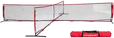 Powernet 4 Ways Soccer Tennis Net | Novo jogo divertido e equipamento de treinamento | Jogue no parque ou na praia | 2 tamanhos