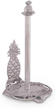 Arthur Court Pineapple Banchartop Decorativo de papel Toalheiro de alumínio Metal de 14,5 polegadas em pé alto