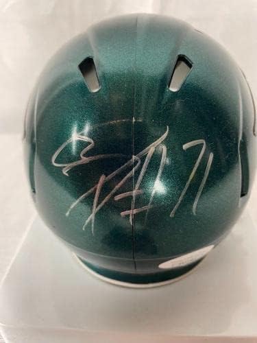 Jason Peters assinou autografou o Mini Capacete Philadelphia Eagles JSA #AE72561 - Mini capacetes autografados da NFL