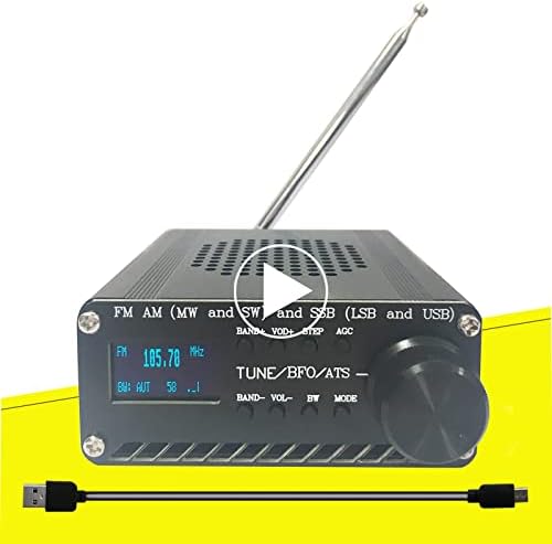 Atualizado ATS20 SI4732 Receptor de rádio completo FM AM LSB USB Rádio portátil portátil Recorder portátil, bateria embutida, com alto-falante, antena e caixa de liga de alumínio