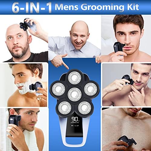 Barbeador de cabeça para homens, barbeadores carecas, barbeadores elétricos para face sem fio, barbear elétrica para homens barbeador
