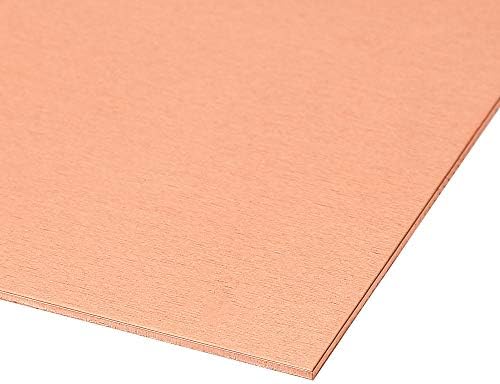 Folha de cobre, placas de cobre de metal 2 comprimento x 2 largura x 0,03 de espessura