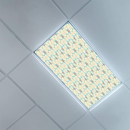 Tampas de luz fluorescentes para painéis de difusor de luz de teto-tampas de luz-fluorescentes de padrão-oceano para o escritório
