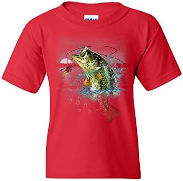 Pesca de robusta camiseta juvenil pescador de camping hobby angler lago rio rio tee