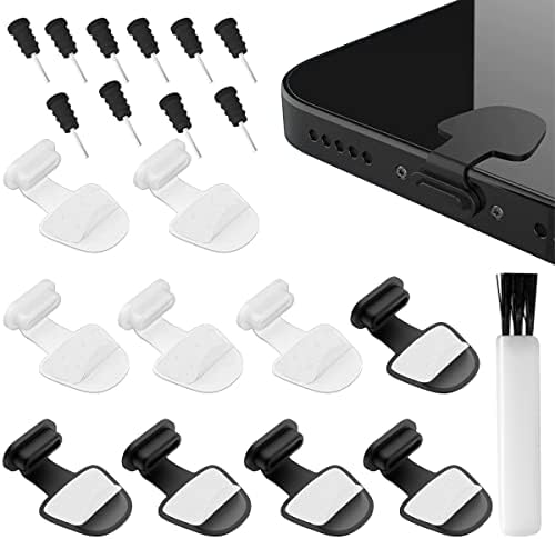 10 pacote USB tipo C Anti-perdido Anti-pó + 10 Protetor de poeira anti-pó para tomada de fone de ouvido de 3,5 mm + 1