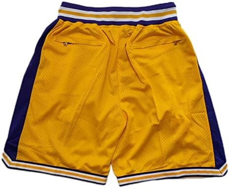 Bowtus Men Basketball Shorts, homens 90s Retro malha bordada com bolsos, fãs de treino atlético de ginástica shorts casuais