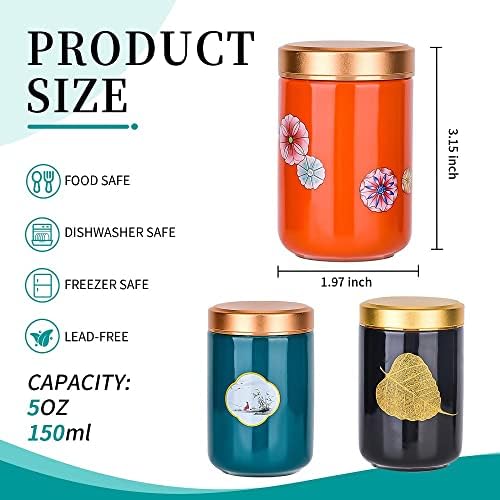 Jar de armazenamento de cerâmica de 5 oz