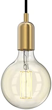 6W Led Edison Globe Bulb com tonalidade de ouro antigo - Lâmpada de filamento vintage G40 G40, base E26, totalmente advertível,