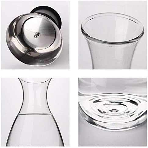 Artcome 55 oz resistente ao calor Borossilicate Water jarro de vidro de jarra com tampa de fluxo de aço inoxidável