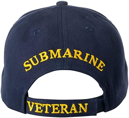 Oficialmente licenciado Marinha dos Estados Unidos USN O melhor fuzileiro naval é um chapéu de boné bordado submarino - azul ajustável