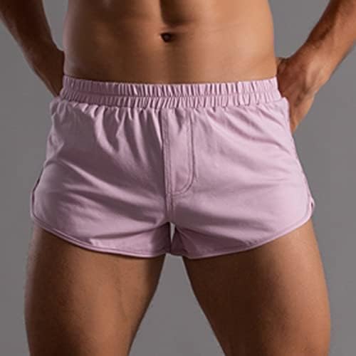 Shorts boxer bmisEgm para homens Pacote de masculino calça de algodão sólida de cor de cor de algodão elástico solto Sublimação