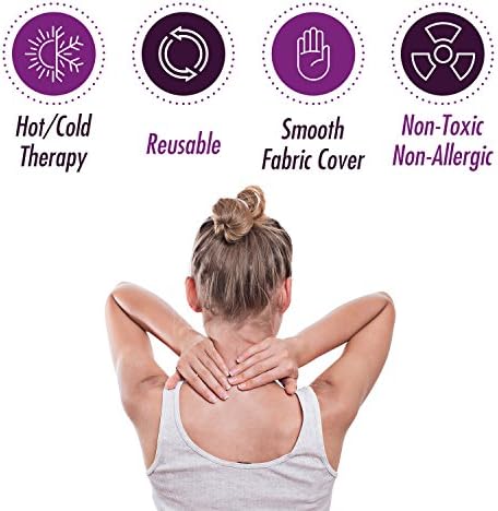 Pacote de calor a frio Amethya®, almofada de aquecimento do pescoço e ombro, terapia com embalagem de gelo, flexível e