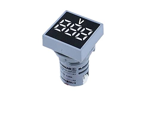 Ganyuu 22mm Mini Voltímetro Digital quadrado AC 20-500V Volt Volt Tower Tester Power Power LED Indicador Lâmpada Display