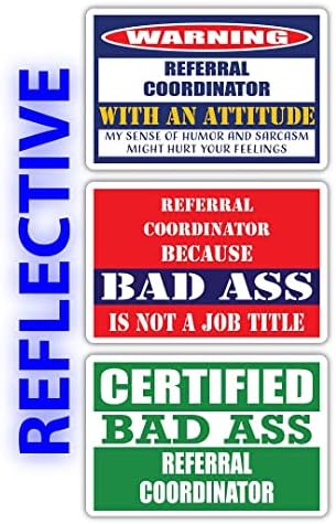 Coordenador de referência de Bad Ass Certified Bad com A Attitude Stickers | Idéia de presente de carreira de ocupação engraçada
